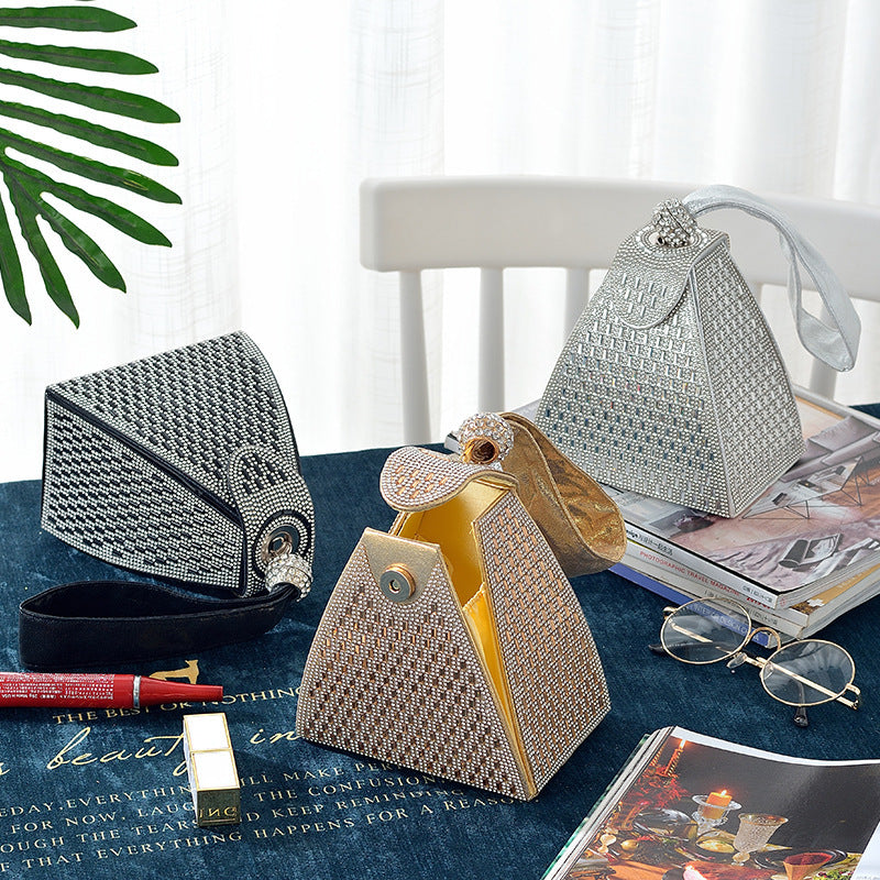 Triangle Cheongsam Diamond Banquet Handbag