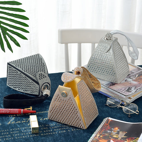 Triangle Cheongsam Diamond Banquet Handbag