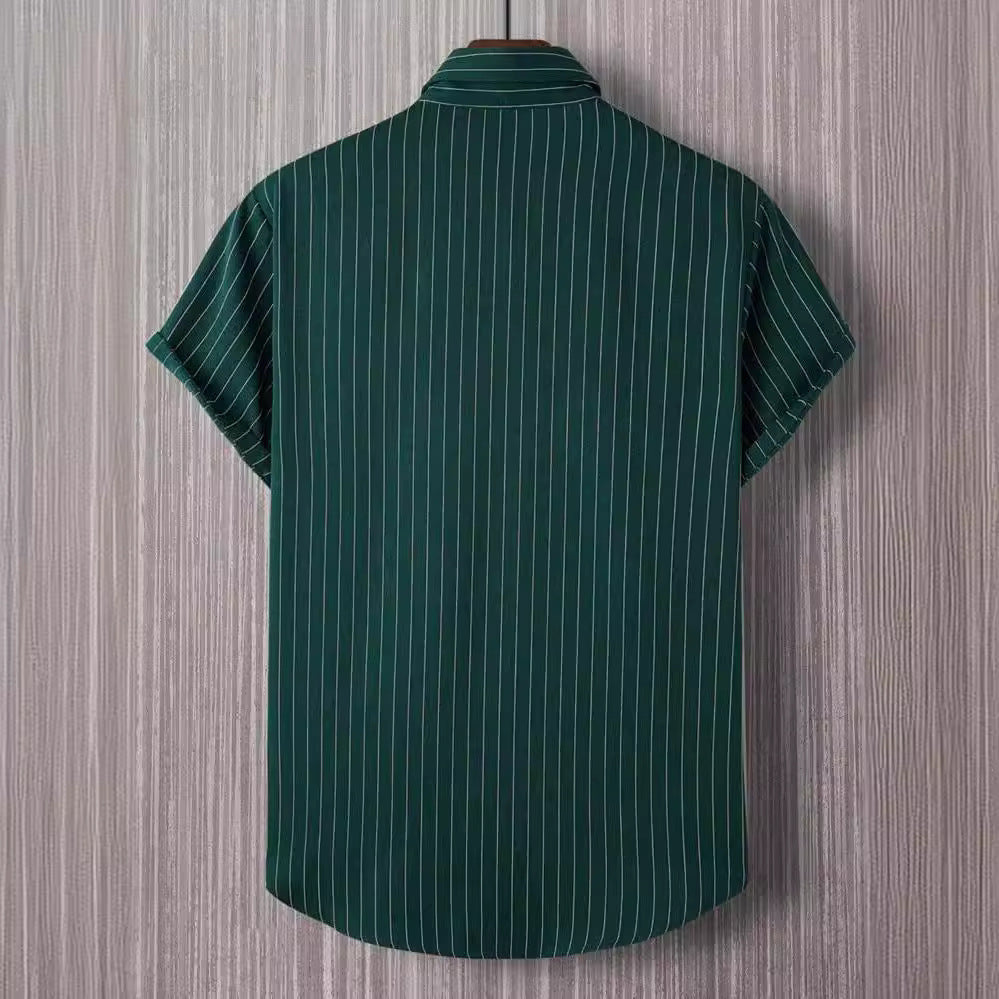 Manfinity Homme Men Striped Button Front Shirt