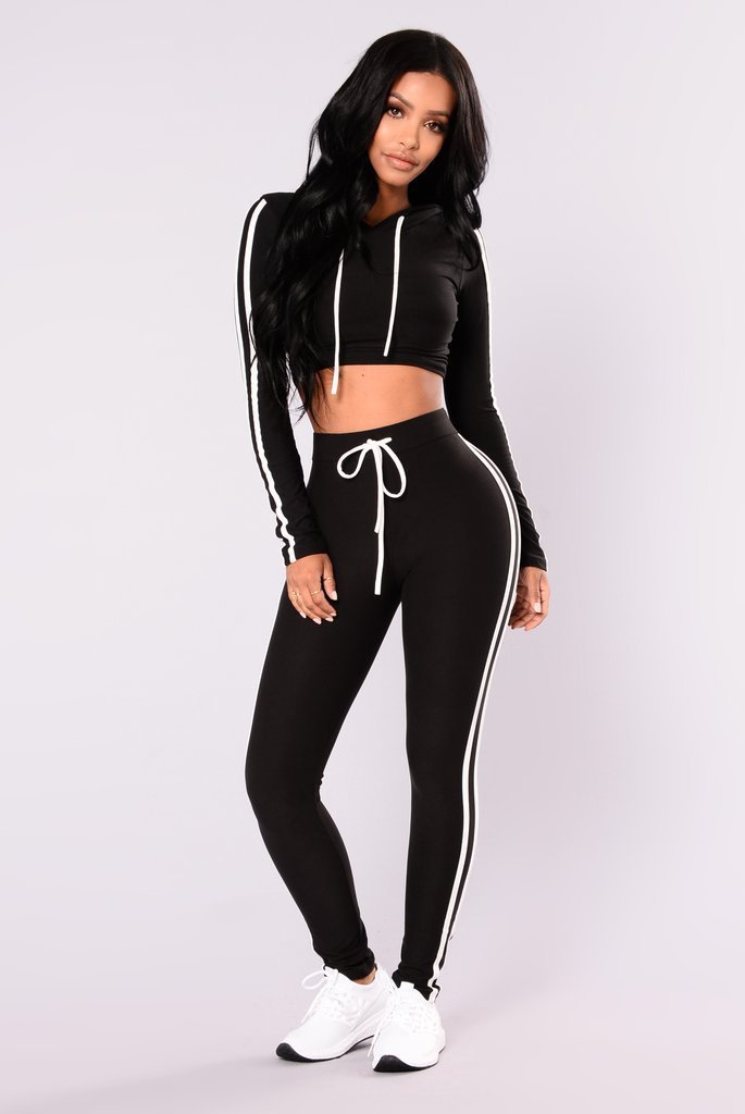 Women Ladies Tracksuit Crop Top Hoodies Sweatshirt