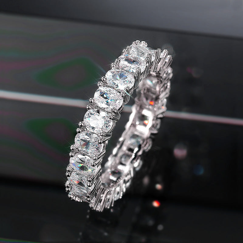Full Diamond Ring Jewelry Birthday Gift