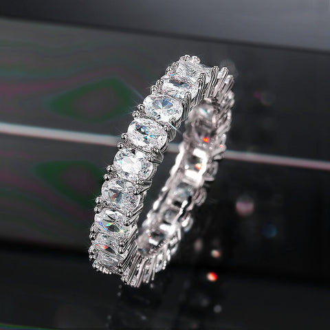 Full Diamond Ring Jewelry Birthday Gift