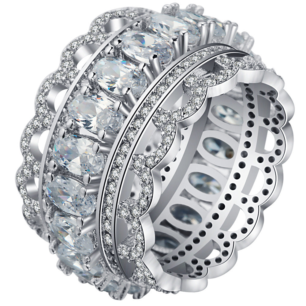 Full Diamond Ring Jewelry Birthday Gift