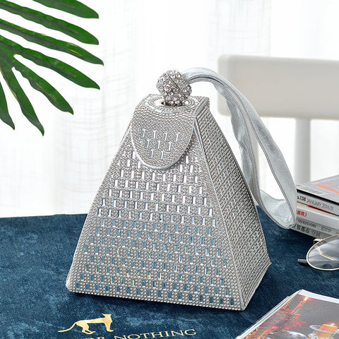 Triangle Cheongsam Diamond Banquet Handbag