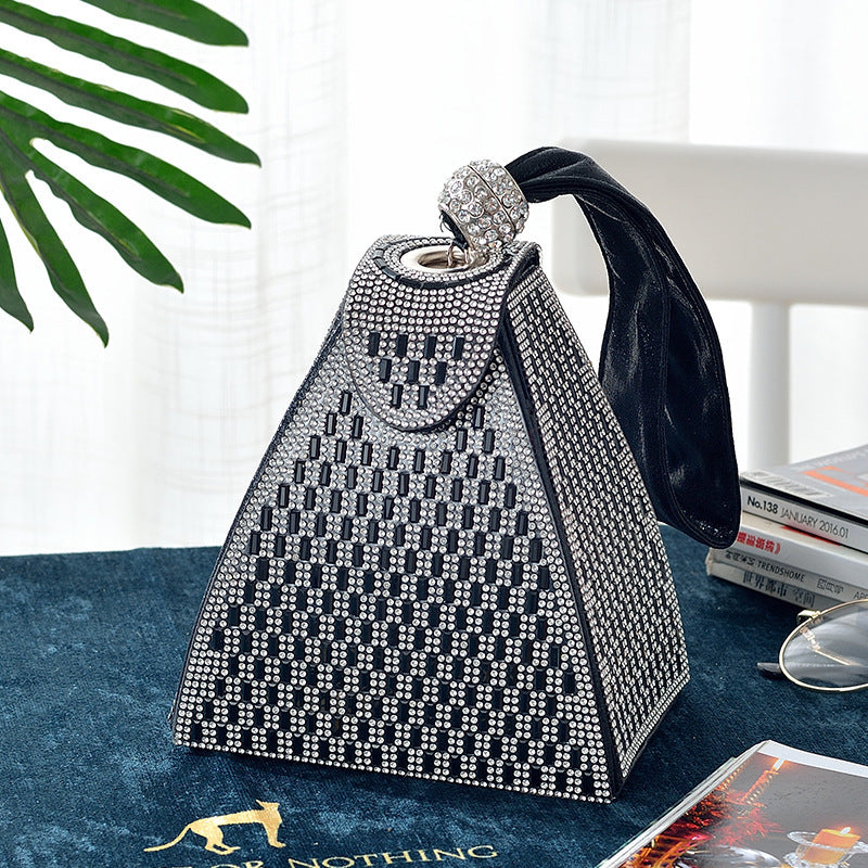 Triangle Cheongsam Diamond Banquet Handbag