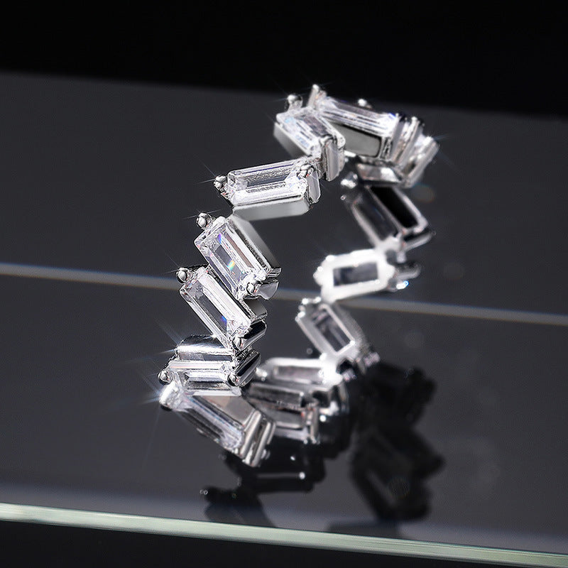 Full Diamond Ring Jewelry Birthday Gift