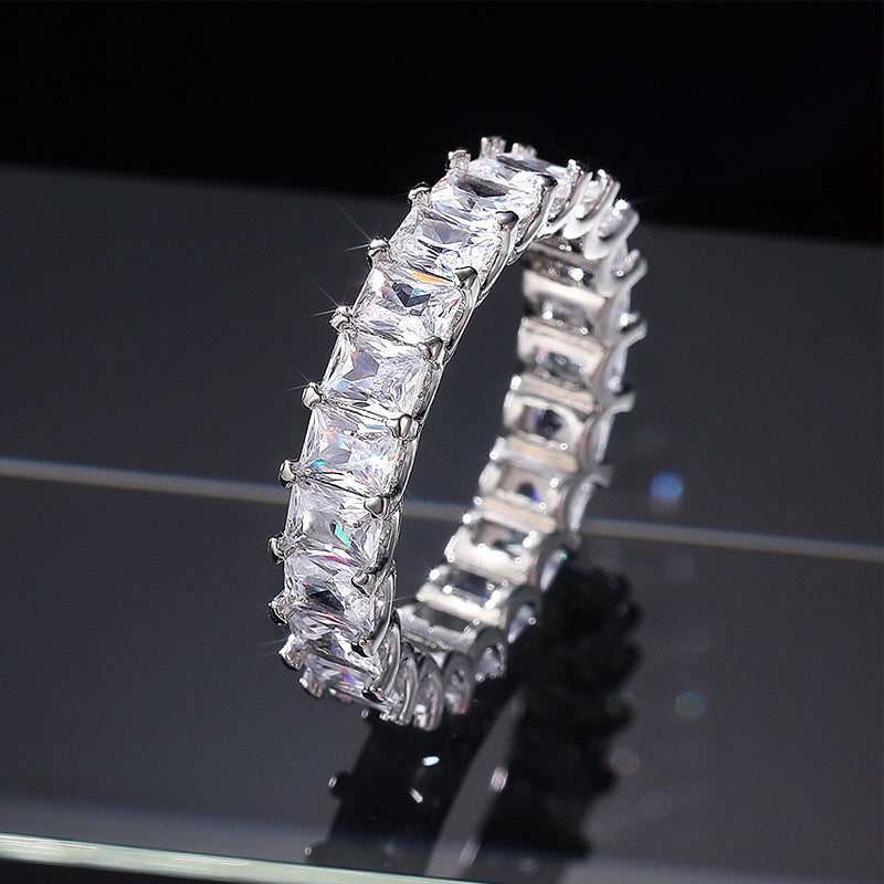 Full Diamond Ring Jewelry Birthday Gift